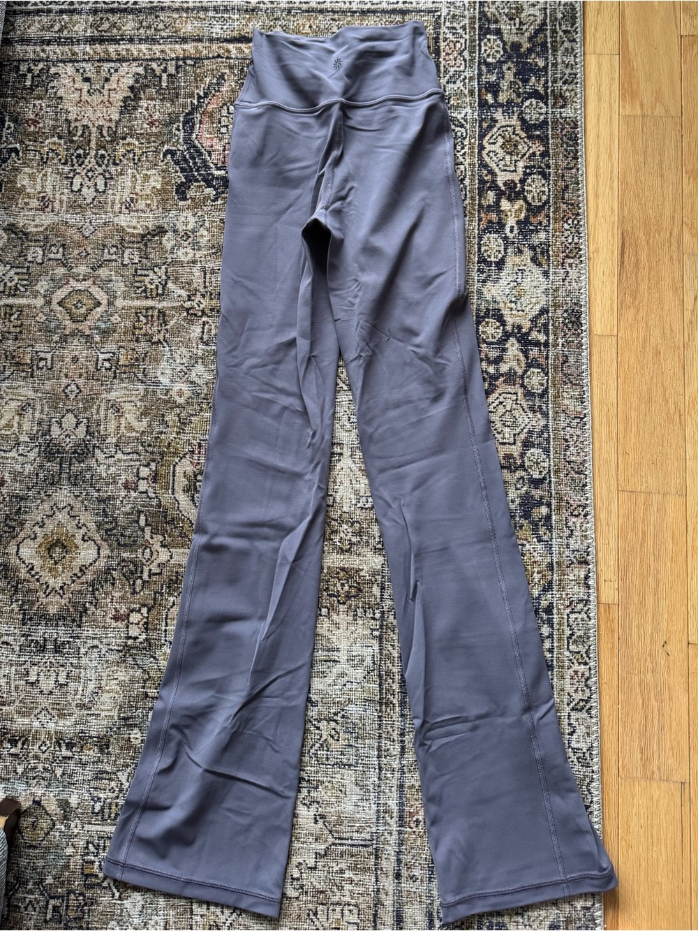 Athleta Slate Gray/Purple Flare Leggings